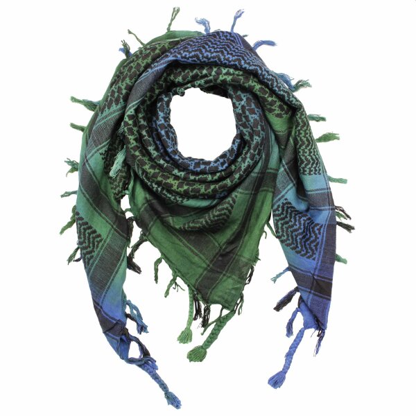 Kufiya - Tie dye-Batik-multicolored - black 02 - Shemagh - Arafat scarf