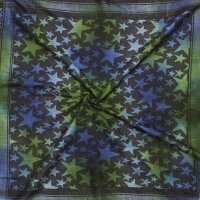 Kufiya - Stars large & small black - Tie dye-Batik-multicolored 02 -Shemagh - Arafat scarf