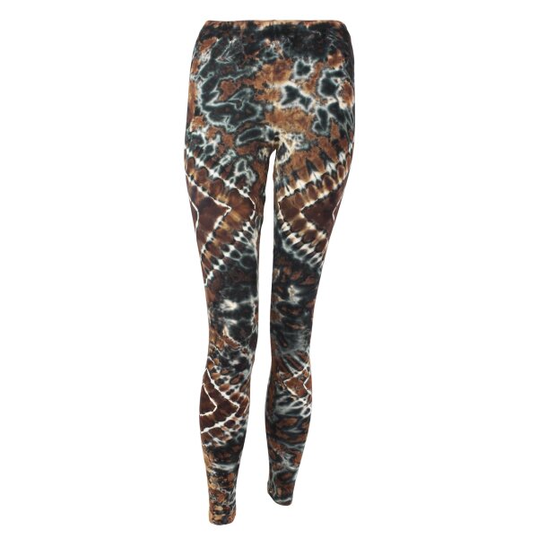 Leggings - Batik - Diamond - braun - schwarz - weiß