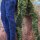 Leggings - Batik - Landscape - black - blue