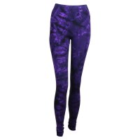 Leggings - Batik - Landscape - schwarz - lila