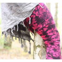 Leggings - Batik - Landscape - schwarz - pink