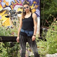 Leggings - Batik - Rain - schwarz - braun-beige