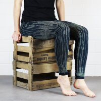 Leggings - Batik - Rain - schwarz - grün-khaki