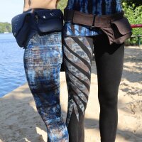Leggings - Batik - Leaf - schwarz - blau - braun