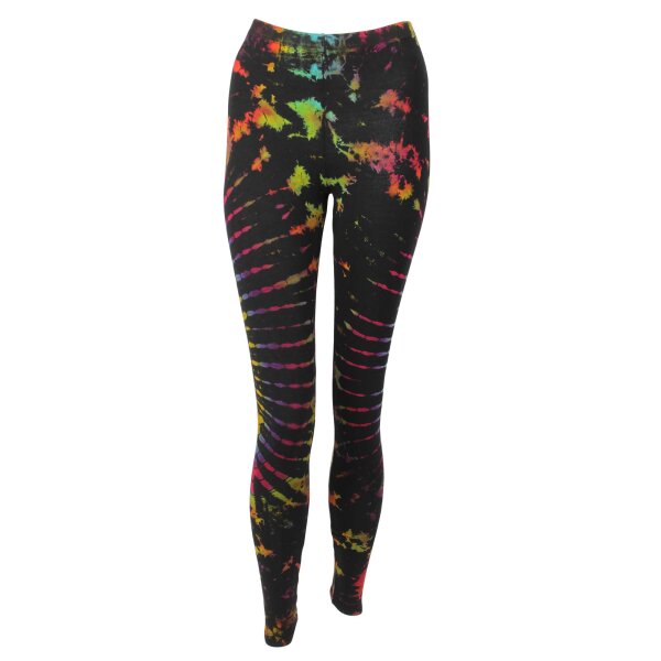 Leggings - Batik - Sun - schwarz - bunt