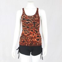 Top - sleeveless - Tie Dye - Jersey - Lava