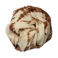 Cotton Scarf - Bamboo - brown tie dye - squared kerchief