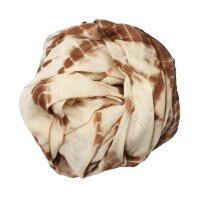 Baumwolltuch - Bamboo - braun tie dye - quadratisches Tuch