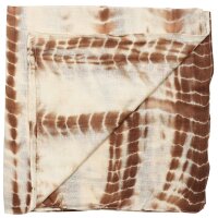 Cotton Scarf - Bamboo - brown tie dye - squared kerchief