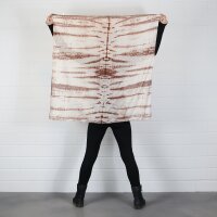 Cotton Scarf - Bamboo - brown tie dye - squared kerchief