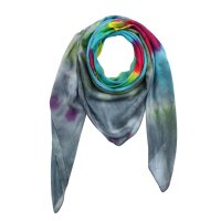 Baumwolltuch - Rainbow Spiral - tie dye - quadratisches Tuch