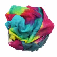 Baumwolltuch - Rainbow Spiral - tie dye - quadratisches Tuch