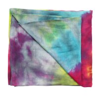 Baumwolltuch - Rainbow Spiral - tie dye - quadratisches Tuch