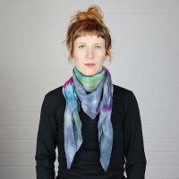 Baumwolltuch - Rainbow Spiral - tie dye - quadratisches Tuch