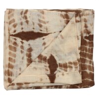 Shawl - Bamboo - brown tie dye - 40x140 cm