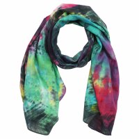 Schal - Bamboo - bunt tie dye - 40x140 cm - Halstuch