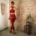 Leggings - Batik - Haze - schwarz - rot-zinnoberrot