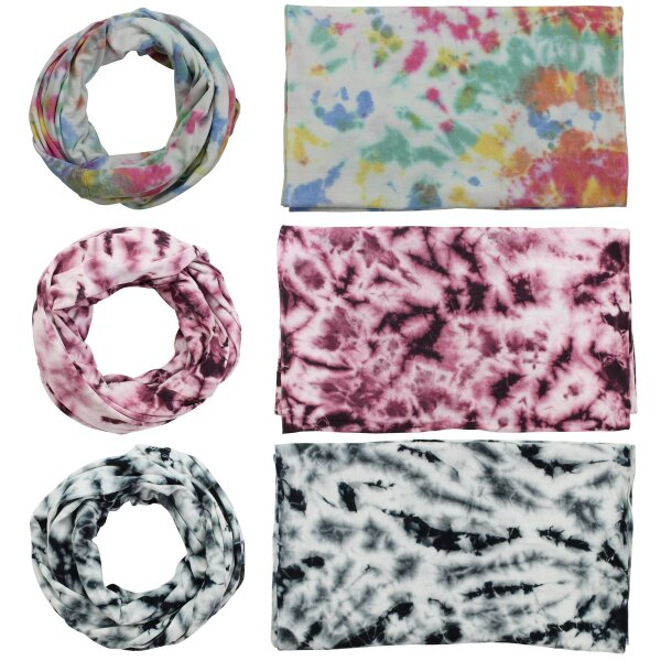 Loop Scarf - Tube Scarf - Batik - Allover - different colours