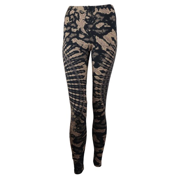 Leggings - Batik - Sun - black - brown-light brown