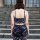 Crop Top - cross straps - Batik - Diamond