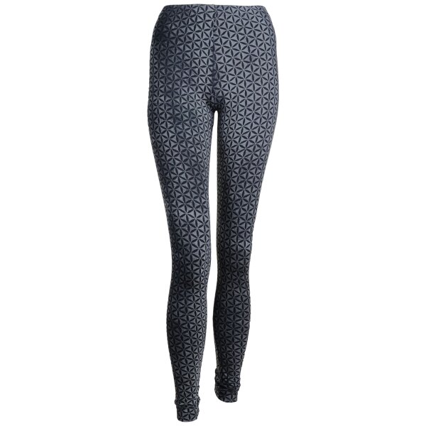 Leggings - Batik - Flower of life - schwarz - grau