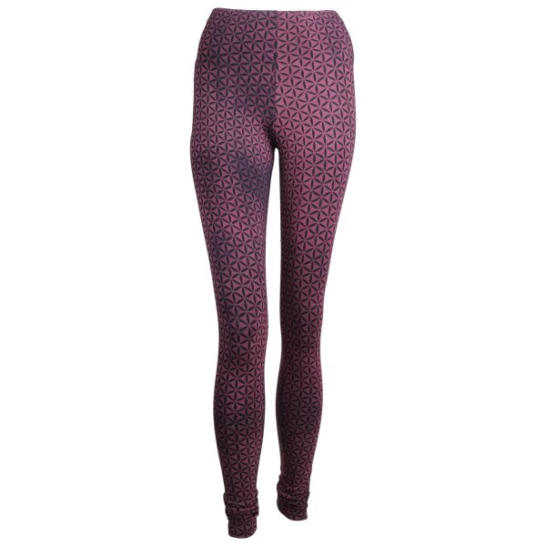 Leggings - Batik - Flower of life - schwarz - pink