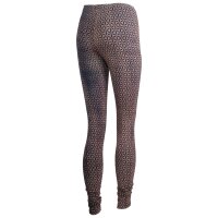 Leggings - Batik - Flower of life - black - brown-light brown