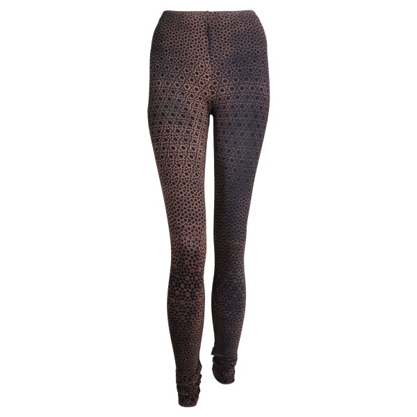 Leggings - Batik - Ornamental skin - schwarz - braun-hellbraun