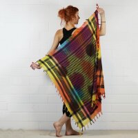 Palituch Tie dye Batik bunt schwarz 1 Kufiya PLO Tuch